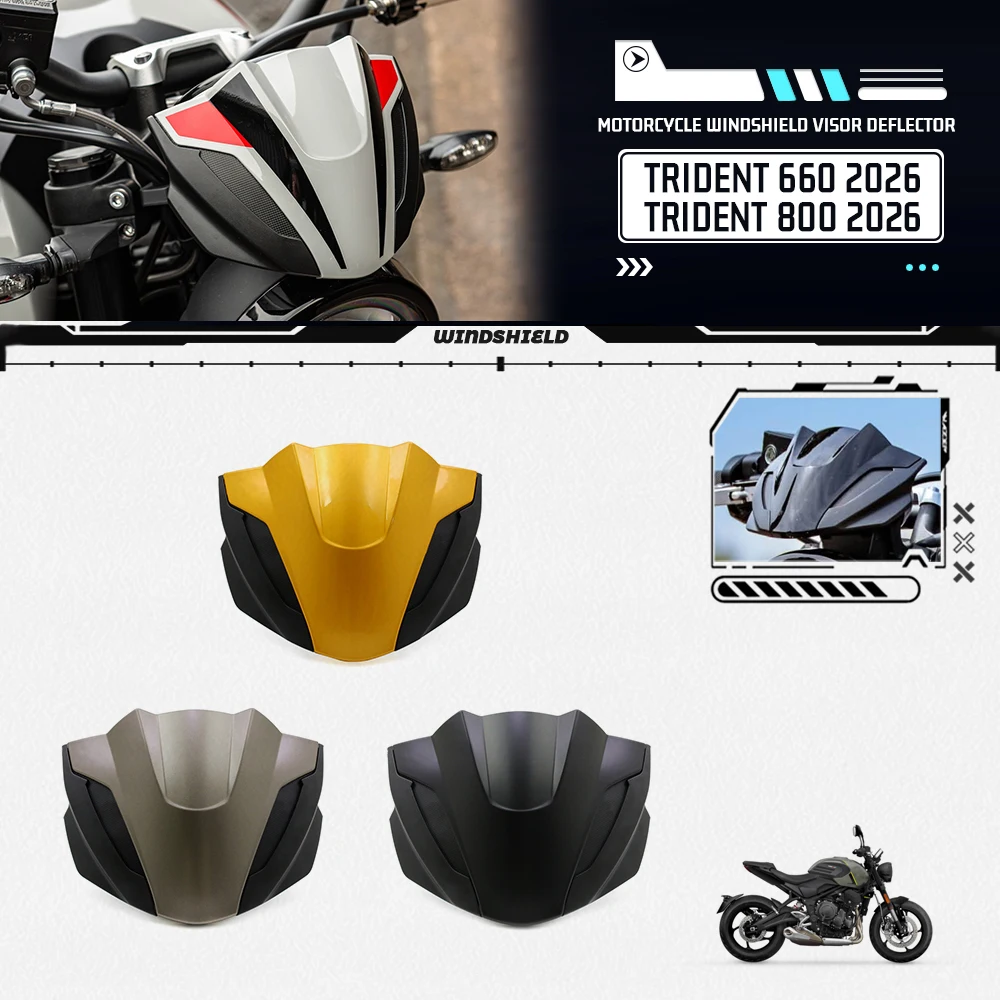 Pare-brise avant de moto pour Trident 660 800 Trident660 Trident800 2026 NOUVEAU, déflecteur de vent