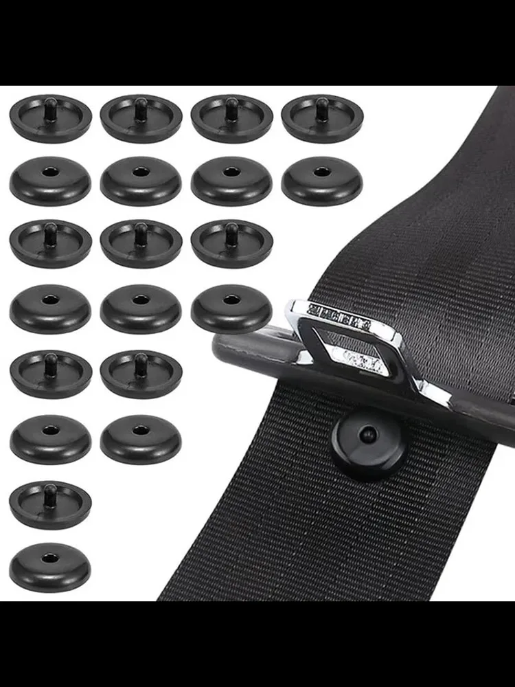Bouchon de ceinture de sécurité de voiture, 5 à 20 pièces, boucle d'espacement de la ceinture de sécurité automatique, arrêt de limite, bouton d'arrêt de ceinture de sécurité antidérapant en