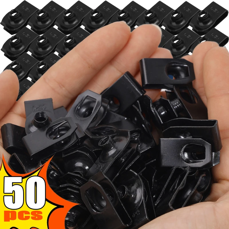 M4 M5 U Şekli Metal Klipler Araba Kendinden Vuran Vidalar U-Klipler Tampon Çamurluk Trim Plaka Bağlantı Elemanları Oto Otomotiv Modifikasyon Parçası