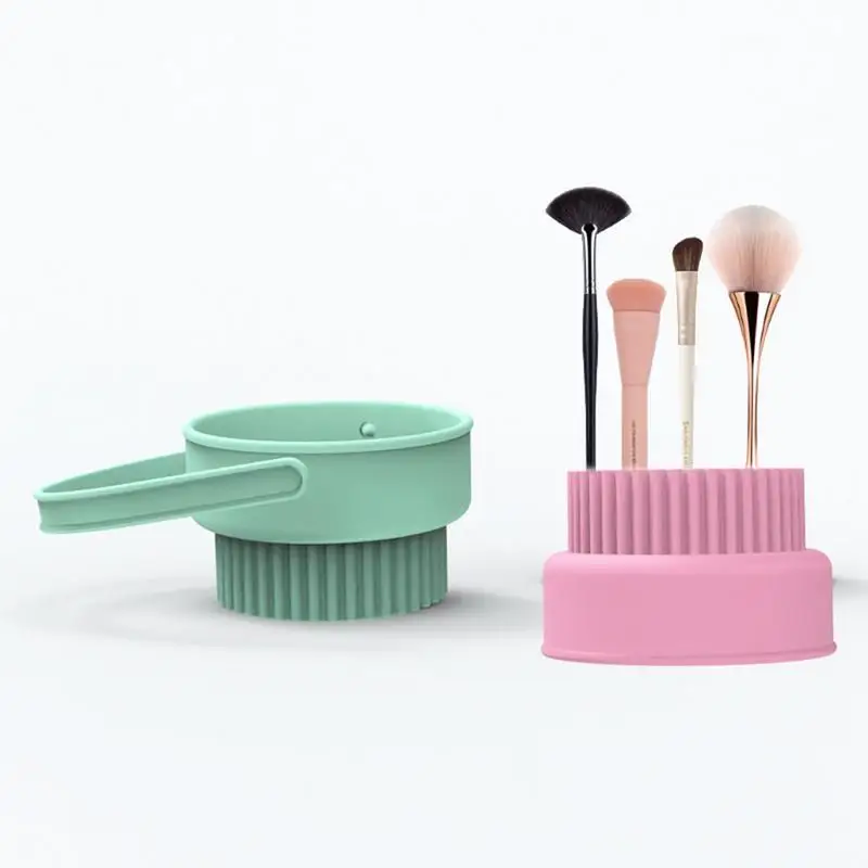 Makeup brush drying rack Makeup Brush Cleaning Bowl Silicone Washing Bowl Powder Puff Cosmetic Sponge Drying Tool Set Wash Mat