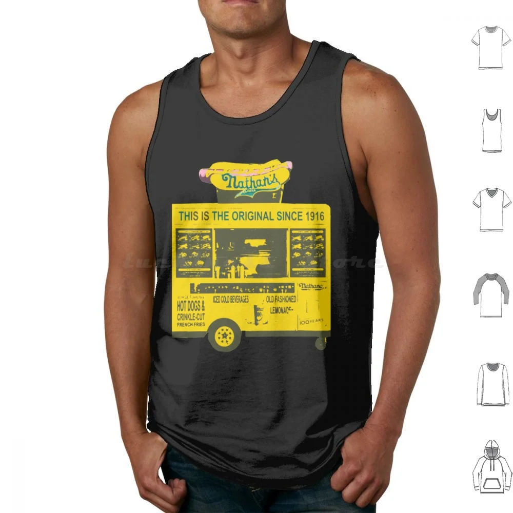 The King Of Hot Dog Joey Chestnut Nathans Tank Tops Vest Sleeveless Nathans Coney Island Coney Island Nathans Famous Nathans