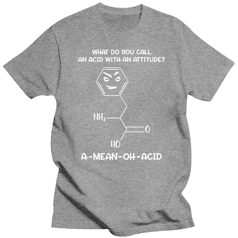 Brand Men\'s T-Shirt Chemistry Acid with Attitude Print Tshirts Short Sleeve Men\'s T-Shirt Funny Graphic T Shirt Black Tee Shirts