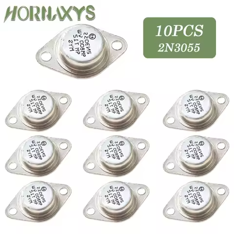 10PCS 2N3055 Power Transistors NPN TO-3 Metal Case 15A 100V 115W