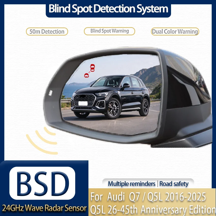 Blind Spot Detection, Rear Cross Traffic Alert, Lane Change Assist, Buzzer Alarm for Audi Q7 Q5L 2016-2026