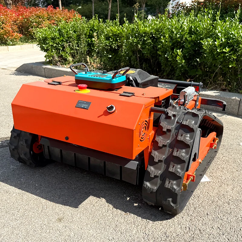 Customized Factory Outlet Electric Robot zero Turn Self Propelled Grass Cutting Crawler Remote Control Crawler Lawn Mower