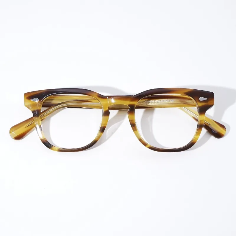 Classic Handmade Plate Men's Glasses Frame Women's Retro Literary Flat Lens Can Be Matched with Myopia Presbyopia Prescription