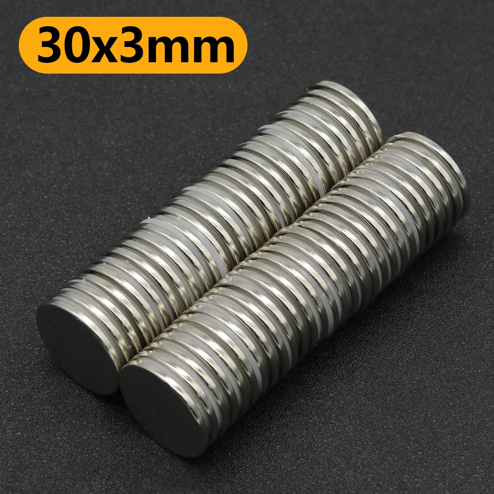 

1/2/5/10/20/50Pcs 30mm x 3mm N35 NdFeB Round Magnet Super Powerful Neodymium Magnets Strong Permanent Magnetic imanes Disc 30x3