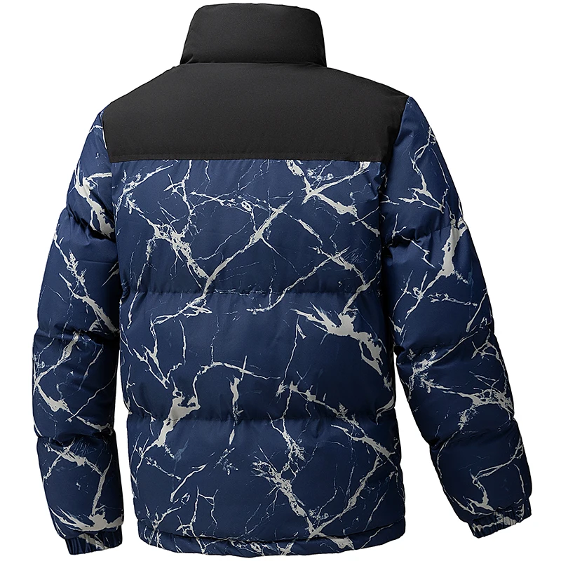 Men's Winter Down Padded Jacket 2025 New Fashion Brand Winter Cold-proof Jackets Men's Thickened Stand-up Collar Cotton Parkas
