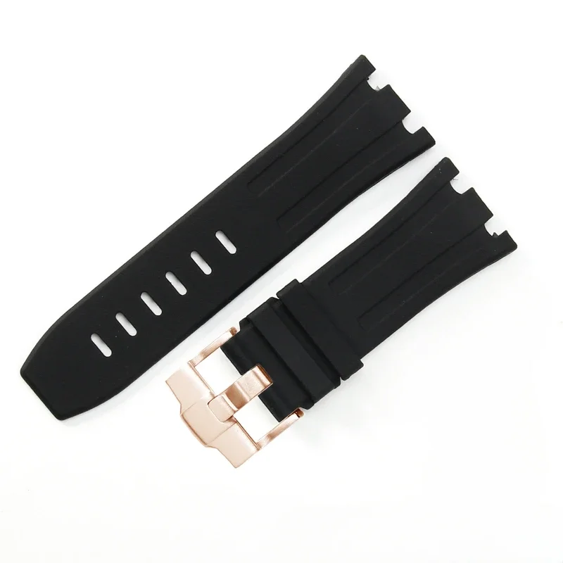 حزام ساعة متين مقاوم للماء ومقاوم للعرق من السيليكون المطاطي المريح لساعة Ap Aibi Royal Oak 15703 Offshore Series 28 مم