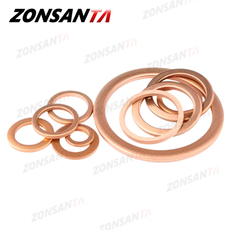 M3 M4 M5 M6 M8 M10 M12 M14 M16 M18 M20 M22 M24 M27 M30 DIN7603 Boat Red Brass Copper Crush Sealing Washer Flat Seal Ring Gasket