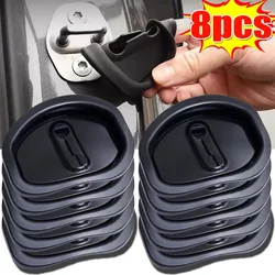 1-8pcs Car Door Lock Shock Absorber Cushion Crash Protection Cushion Seal Guard Plug Silicone Crash Protection Kit Accessories