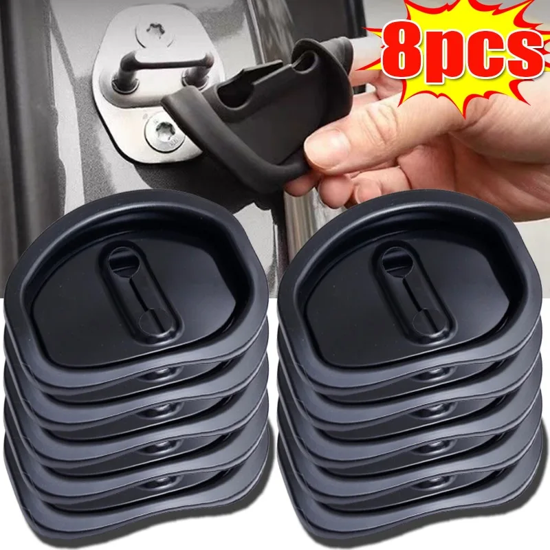 1-8pcs Car Door Lock Shock Absorber Cushion Crash Protection Cushion Seal Guard Plug Silicone Crash Protection Kit Accessories