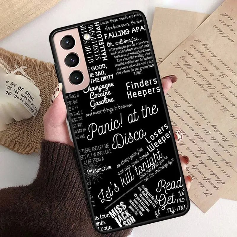 Panic At The Disco Soft Phone Cover For samsung galaxy S24 ULTRA S23PLUS S21 S20fe S20ULTRA S21Fe S22PLUS S23ULTRA Cases