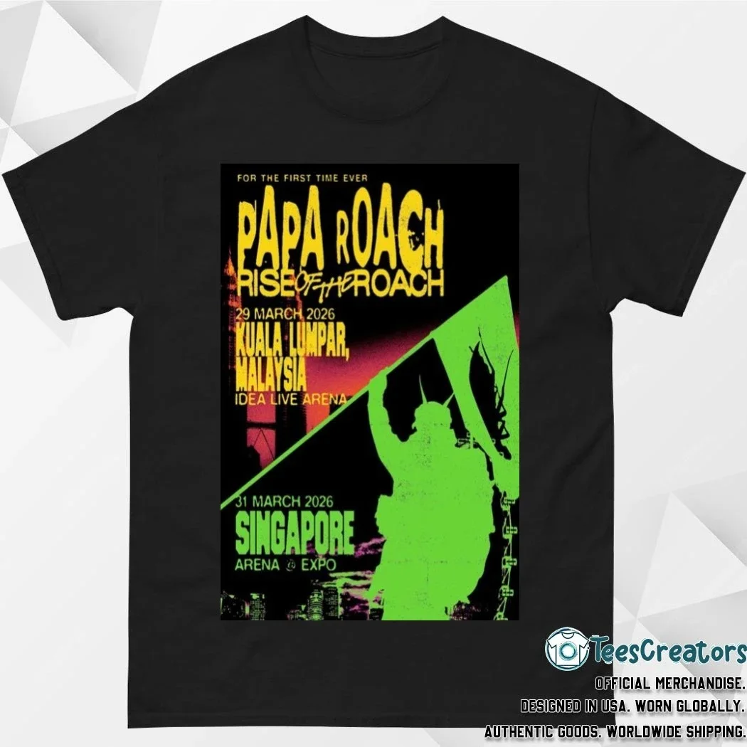 Papa Roach Rise Against Underoath Tour Men's Vintage Rock Band Pattern Short-sleeved Casual Cotton Street Wear Top