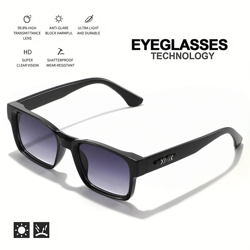 3er-Set Unisex Retro Punk Fashion Sonnenbrillen – Eckige UV400 Schutzbrillen für Outdoor-Abenteuer im Casual-Stil für Herren – Detail 4