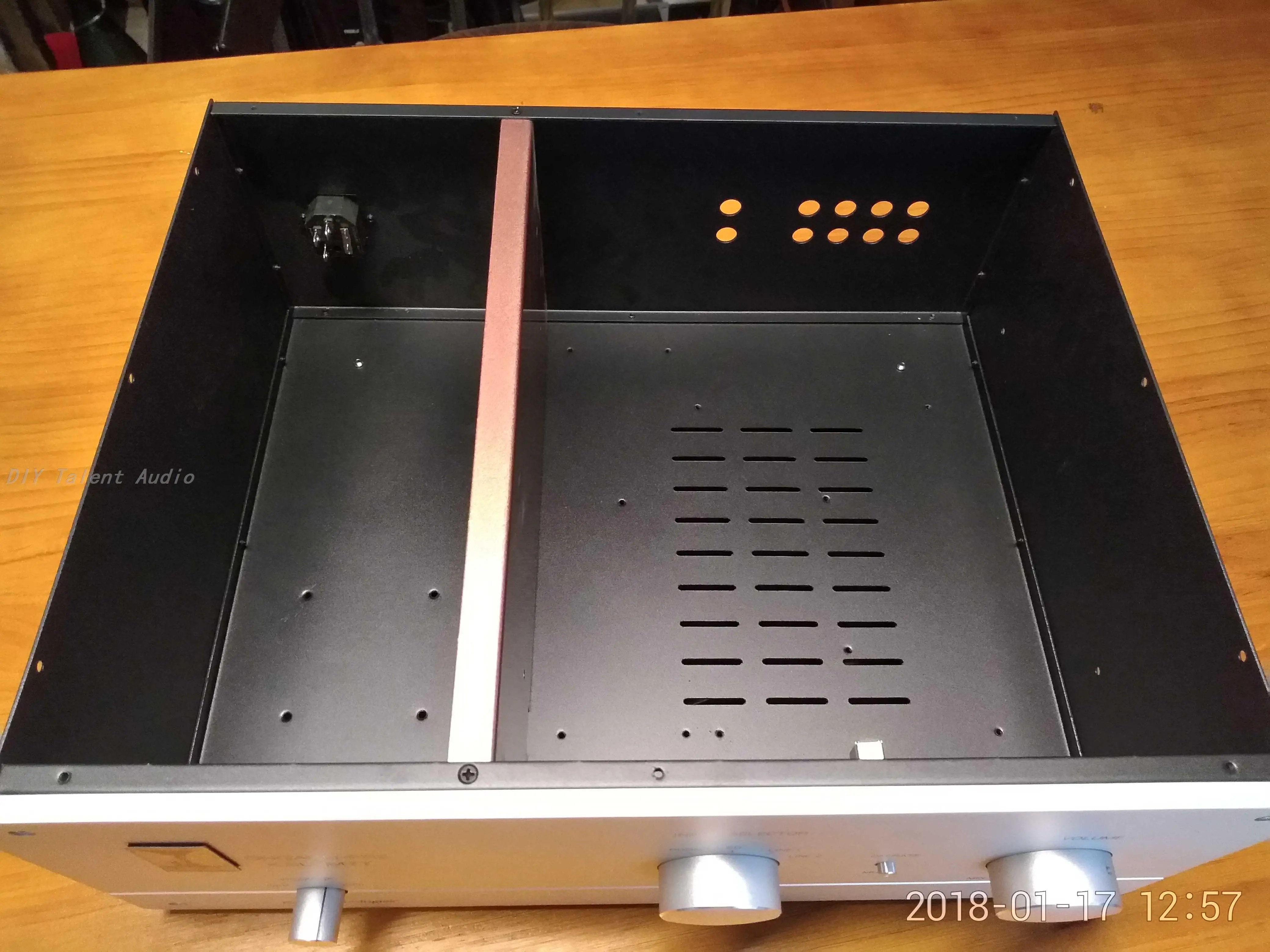 Neu Eingetroffen Großkapazitäts-M77 DIY Audio-Leistungsverstärker Aluminium-Panel + Eisen-Gehäuse Verstärkerbox