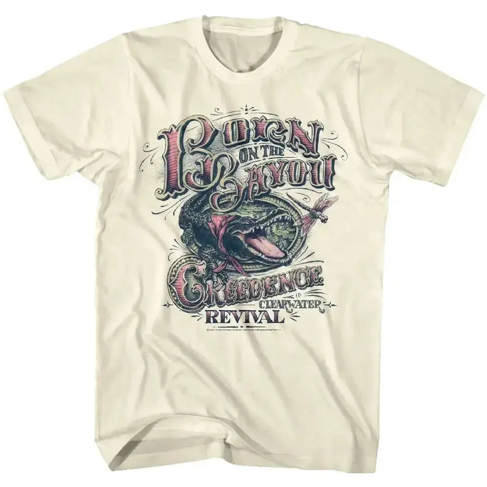Vintage Rock Tops Creedence Clearwater Revival Bikers Oversize T Shirt Funny Rock T-shirt Cotton Streetwear Tops Clothing Unisex