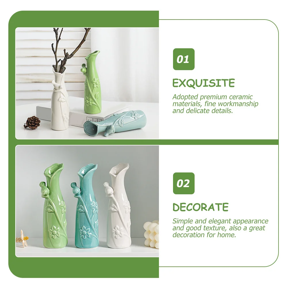 

Ceramic Vase Modern Creative Flower Vase for Home Office Decor Fine Workmanship Premium Material Suitable for Fresh Flowers Dry