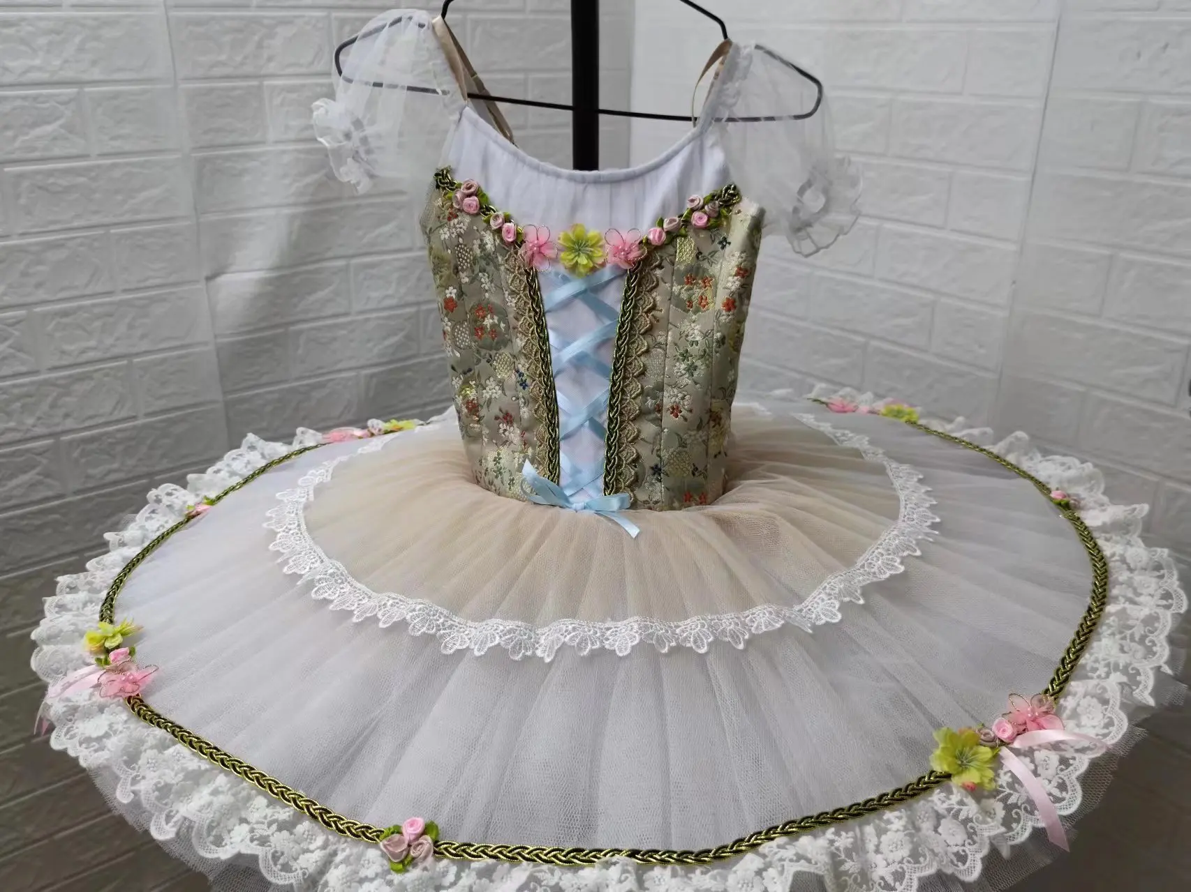 Tutú profesional de hada lila para adultos y niños, falda de tutú de rendimiento de Pachita, La Bella Durmiente