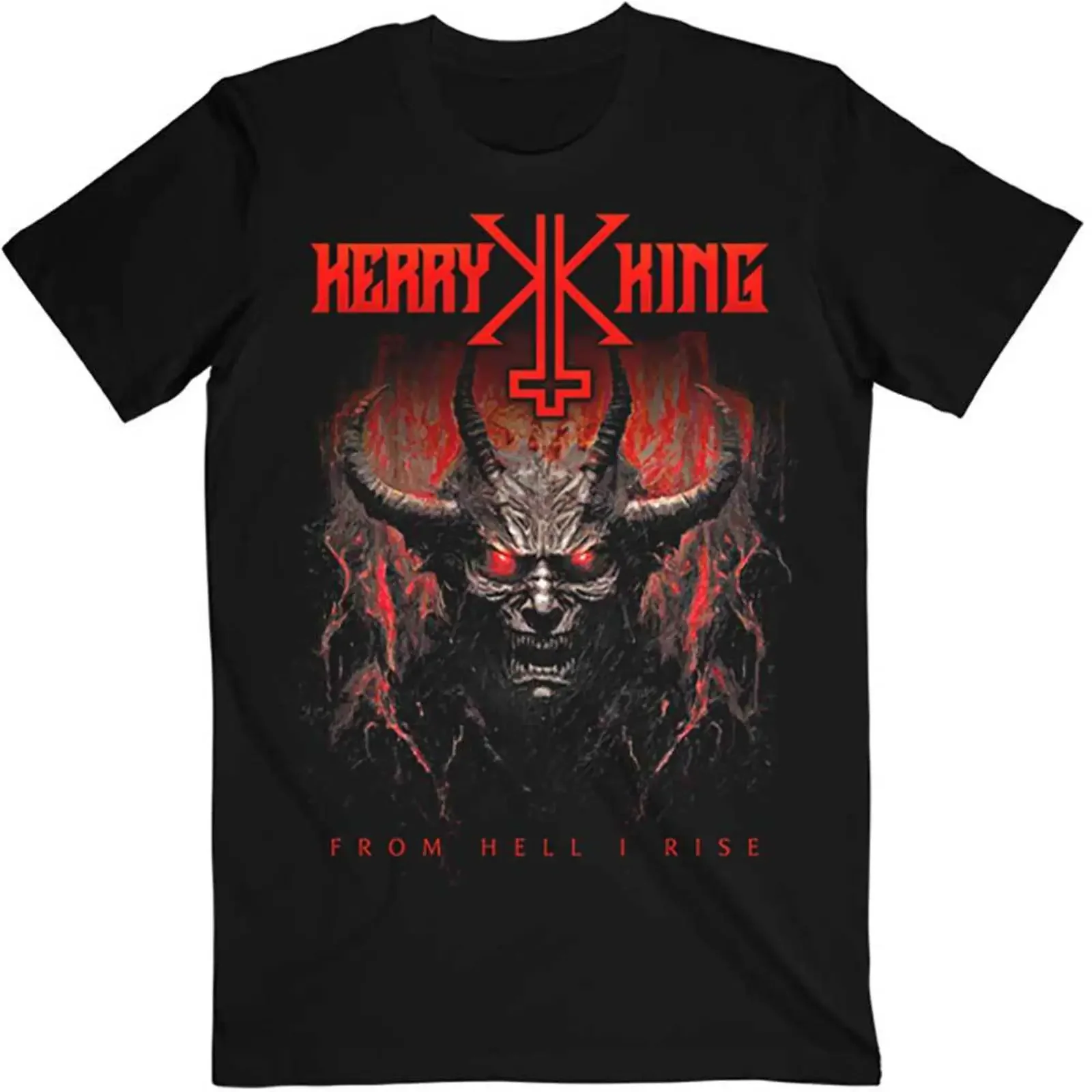 KERRY KING From Hell I Rise Cover T Shirt OFFICIAL MERCHANDISE vintage Washed streetwear Top For Everyday Wear Stylish graphic