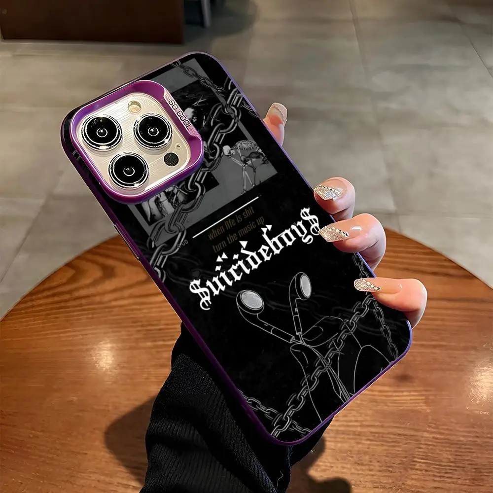 $uicideboy$ Uicideboy Suicideboys Phone Case Shockproof Hard For iPhone 15 16 14 13 12 11 Pro Max Plus XS X Matte Colored Silver