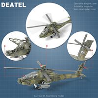 1/72 Scale Plastic DIY Assembly Model Military Plane Collection AH-64 Fighter US Apache Armed Helicopter Aircraft Toys