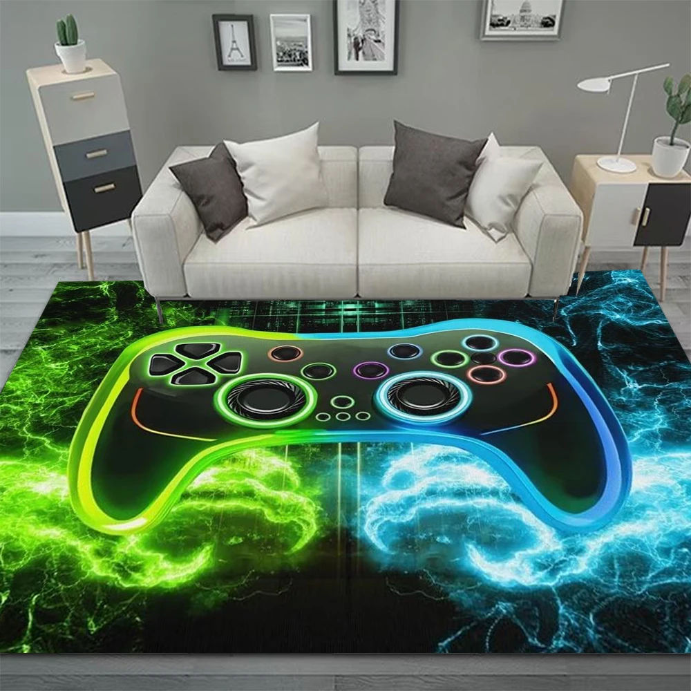 سجادة ألعاب لغرفة الأولاد مع سجادة تصميم وحدة التحكم لديكور غرفة الألعاب وغرفة النوم وحصيرة غسيل الماكينة غير القابلة للانزلاق #6