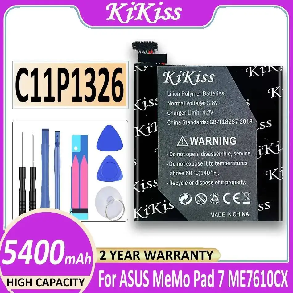 

Long-Lasting C11P1326 Tablet Battery For Asus Memo Pad 7 ME7610C ME7610CX ME176C ME176CX 5400Mah High-Capacity