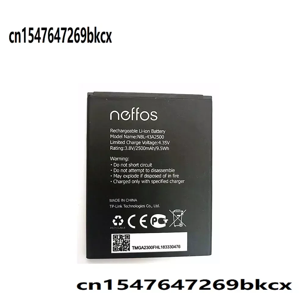 Аккумулятор для телефона TP-Link Neffos C7s TP7051A TP7051C, 3,8 в, 2500 мАч