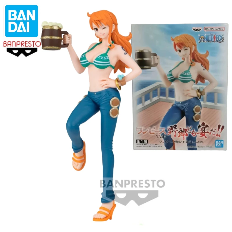 100% Original In Stock Bandai BANPRESTO One Piece Banquet Nami Anime Action Figure Toy Gift Model Collection Hobby