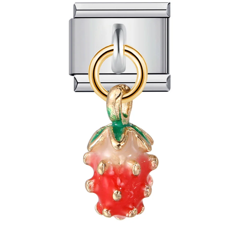 Neuer Modischer Glasierter Blumen-Stern-Herz-Katzen-Anhänger, Italienische Glieder, Charm für 9mm Edelstahl-Armband, Schmuck zum Selbermachen – Detail 3