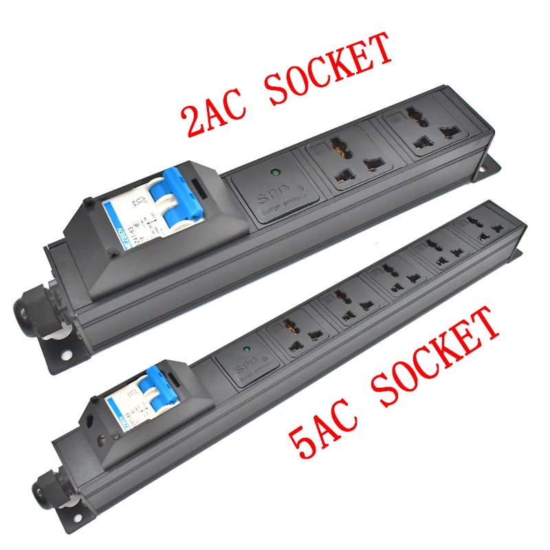 

wireless PDU Power strip 1-7 Units Universal Outlet Socket 16A/32A 4000/8000W Air Switch aluminium alloy Surge protection