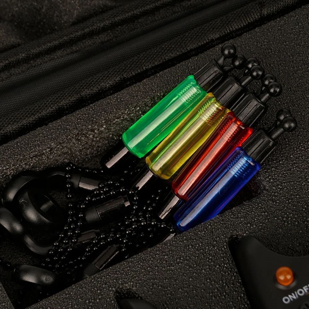Hirisi SR‑4 Carp Fishing Bite Alarm Swinger Set LED Light Adjustable Sensitivity Bite Indicator For Night Carp Angling Accessory view 2
