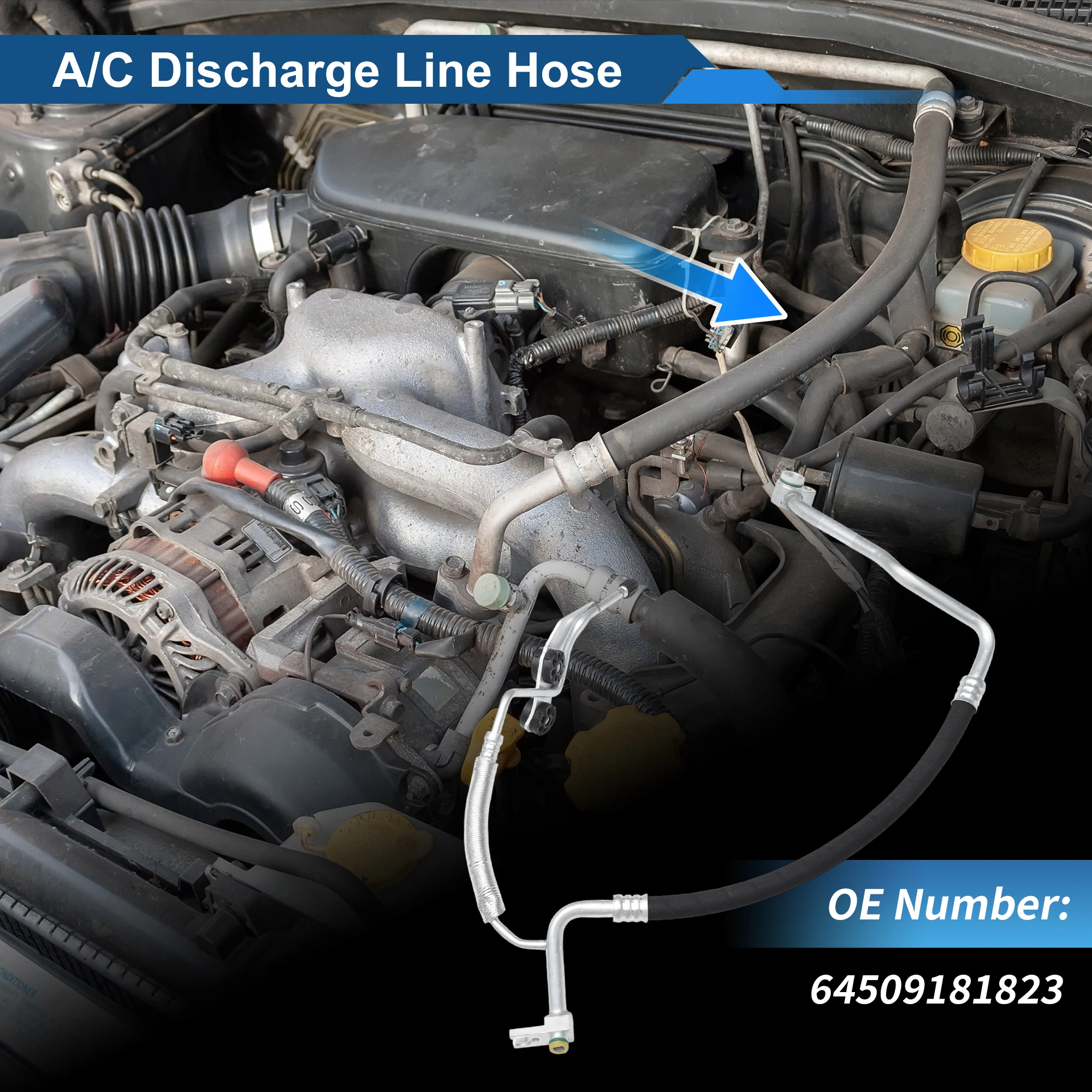 

UXCELL A/C Refrigerant Liquid Hose for BMW 530i 2004-2010 No.64509181823