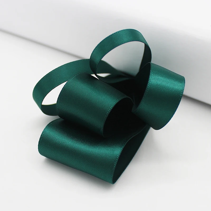 5 yards/lot Hunter Color Grosgrain Satin Ribbon For Gift Packing Christmas Party Decoration Handmade DIY