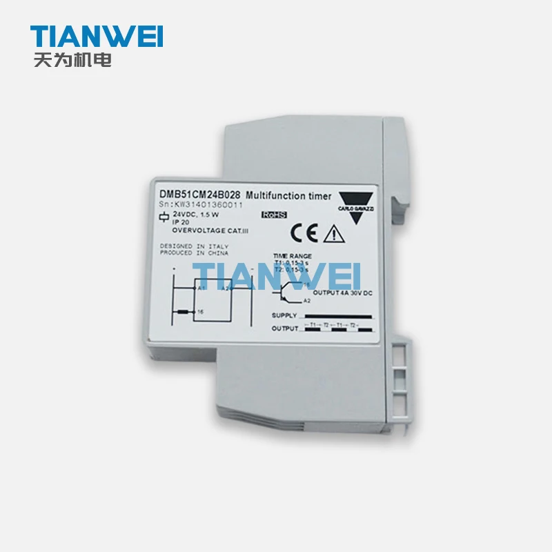 Carlo Gavazzi DMB51CM24B028 DIN Rail MultifunctionTimer Relay DMB51 Series Adjustable Timing SPDT 5A 250VAC Time Delay Relay