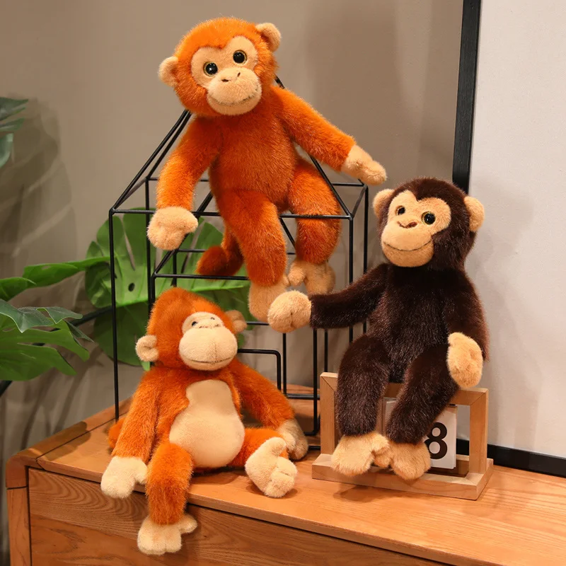 

Cute Monkey Plush Toy Lifelike Golden Monkey Gorilla Soft Doll Stuffed Animal Toy Kid Birthday Gift