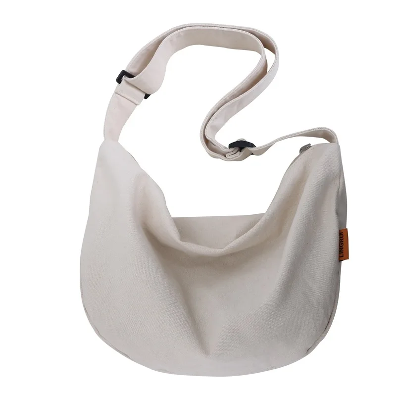 

Canvas Crossbody Shoulder Bag Minimalist Sling Style with Adjustable Strap and Zipper Closure for Daily Use