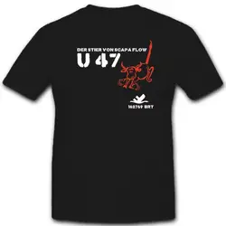 WWII German Naval Type VIIB U-boat U-47 Submarine T-Shirt 100% Cotton O-Neck Short Sleeve Summer Casual Mens T-shirt Size S-3XL