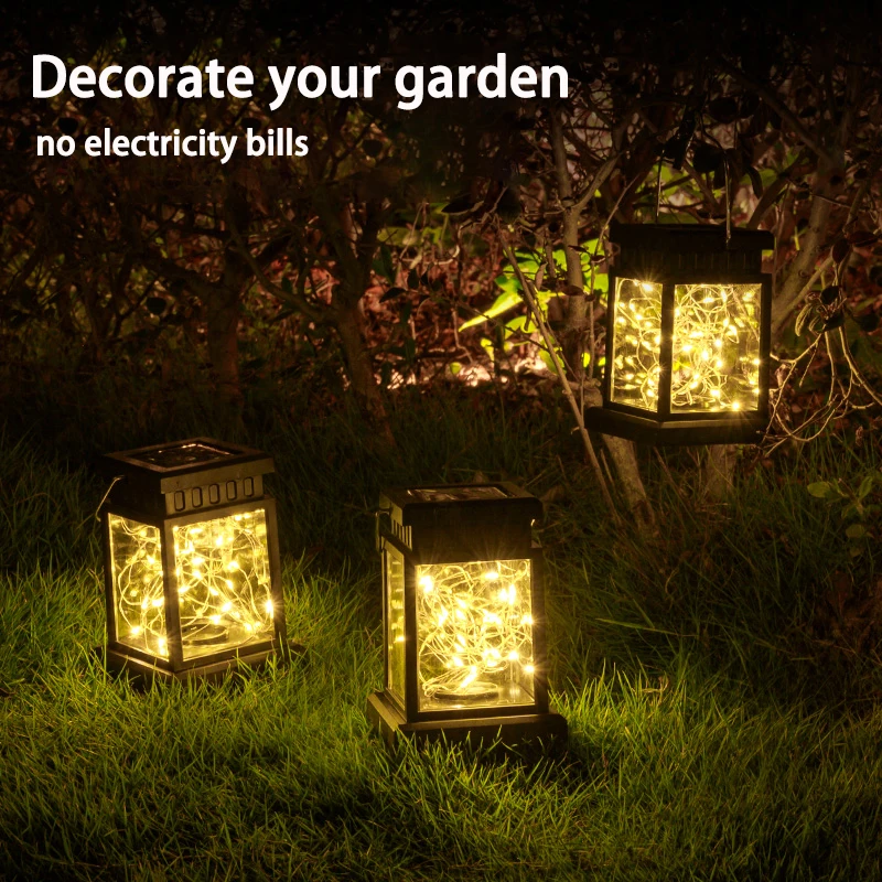 Solar Palace Lantern Lawn Camping Decoration Waterproof Solar Lights Lantern Landscape Courtyard Garden  LED Atmosphere Light