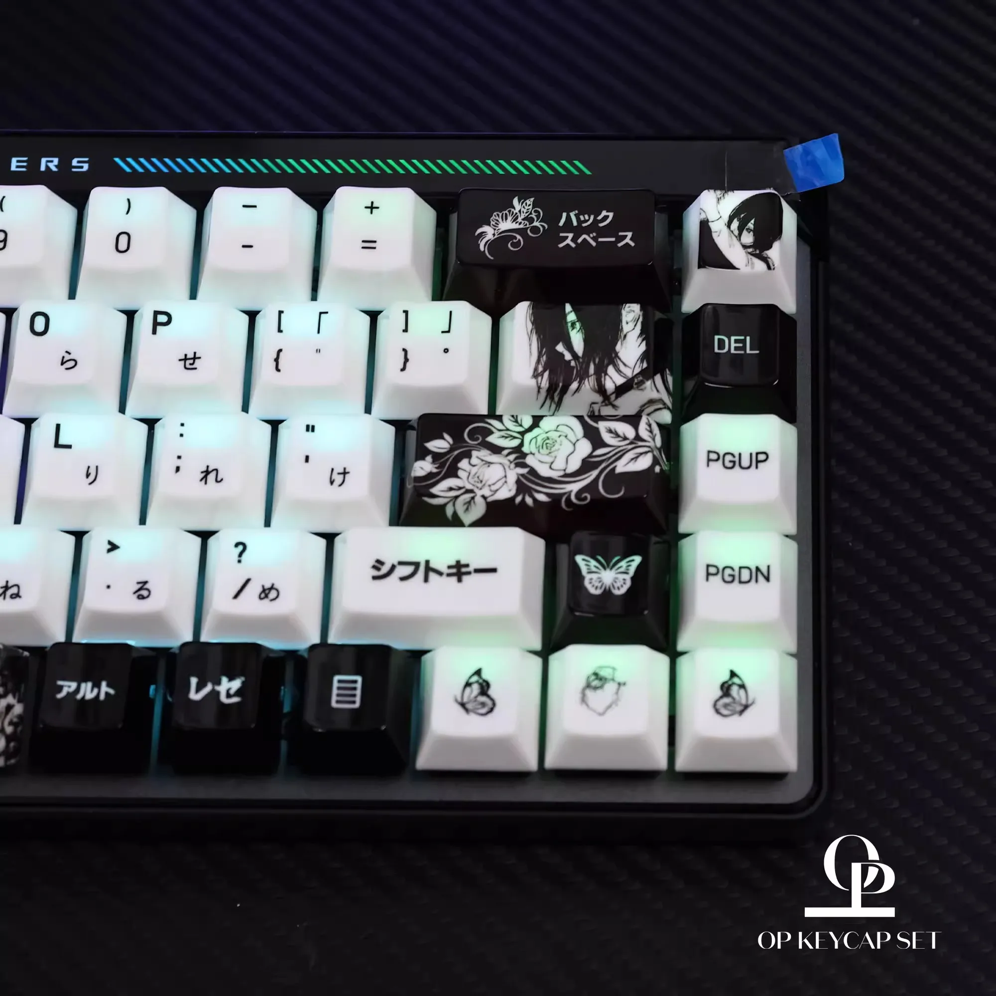 

Reze Theme Keycap Ceramic-Look Finish Cherry Profile Keycap Chainsaw Man Original PBT Keycap Custom Mechanical Keyboard Caps