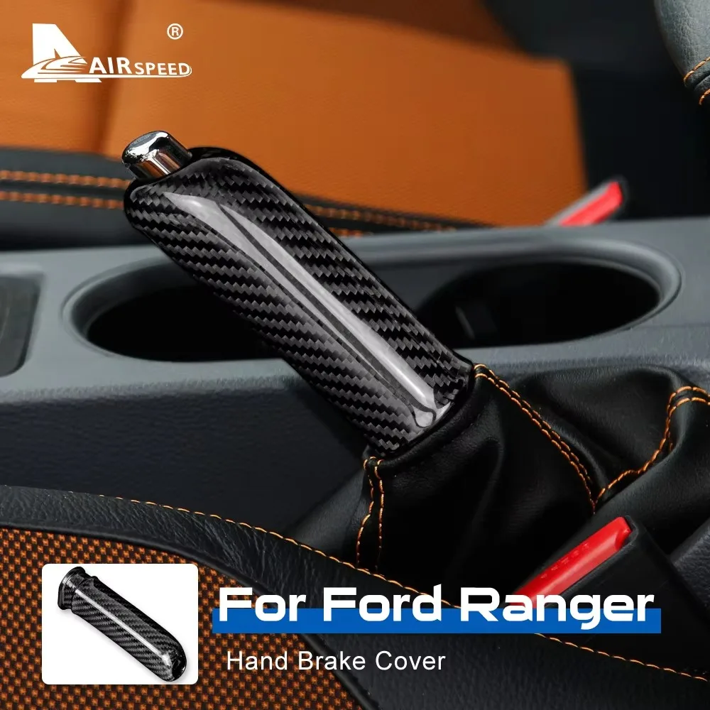 For Ford Ranger 2000 2001-2014 2015 2016 2017 2018 2019 Real Hard Carbon Fiber for Ford Ranger Car Replace Handbrake Grips Cover