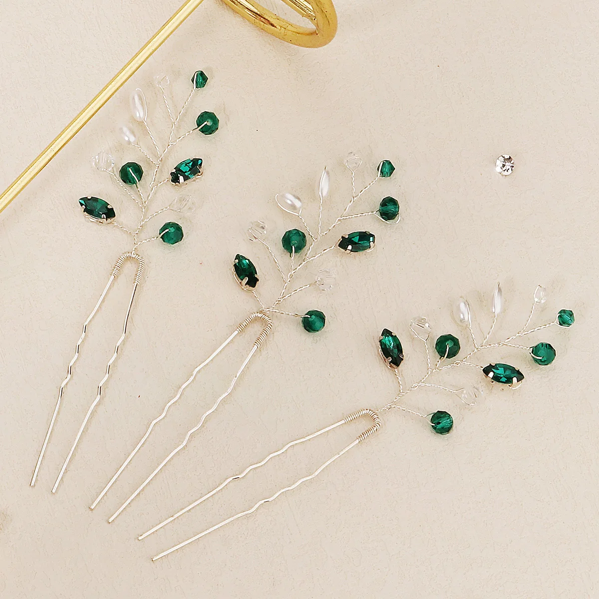 Blumen Perlen Perlen Haarstab Kristall Haar Braut Haarnadeln Zubehör Haarnadeln Perlen Haarschmuck Strass Haarnadeln – Detail 9