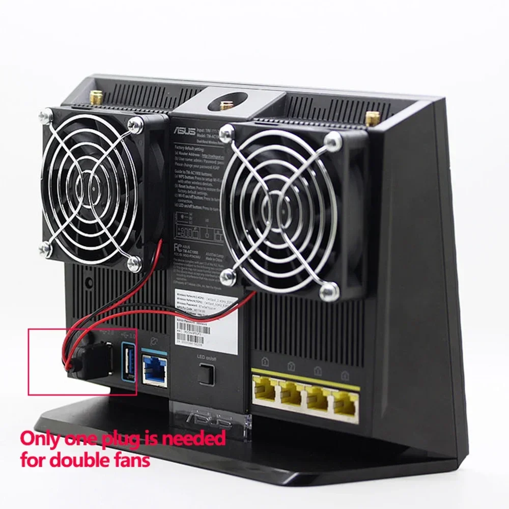 Untuk ASUS RT-AC68U AC86U EX6200 Tengda AC15 Kipas Pendingin Router Kipas USB 70X70X15Mm 5V 0,2A Pendingin
