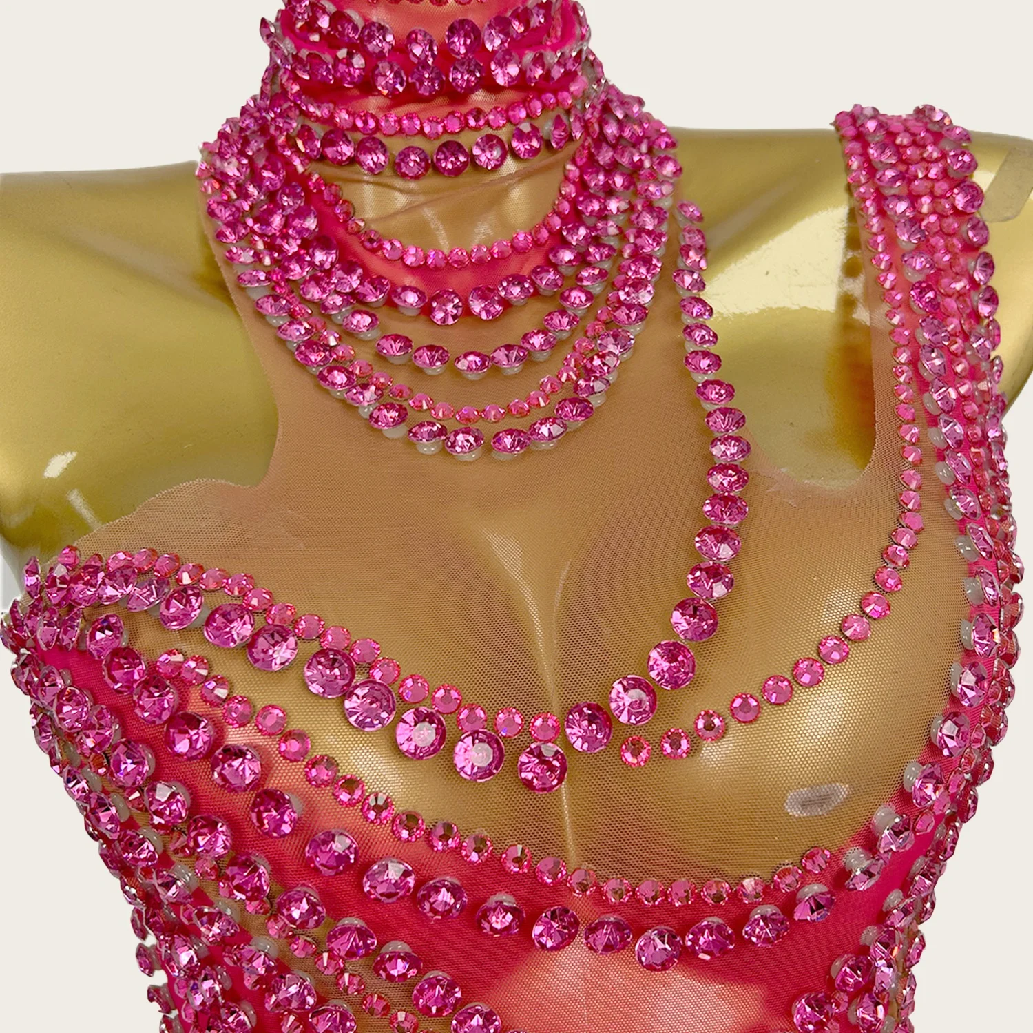 Liuzhuan فساتين كوكتيل نسائية بكريستال أحمر سباركلي للاحتفال بعيد الميلاد رداء حفلات أداء المغني زي المسرح المطاطي #5