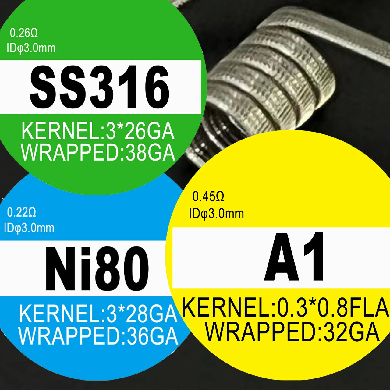 Automotive 16 PreMade Hole 3 mm/3mm Resistances Jaw Clips Springs Coil Wire A1/SS316L/Ni80 To Repair Tools 10/30/50/100pcs