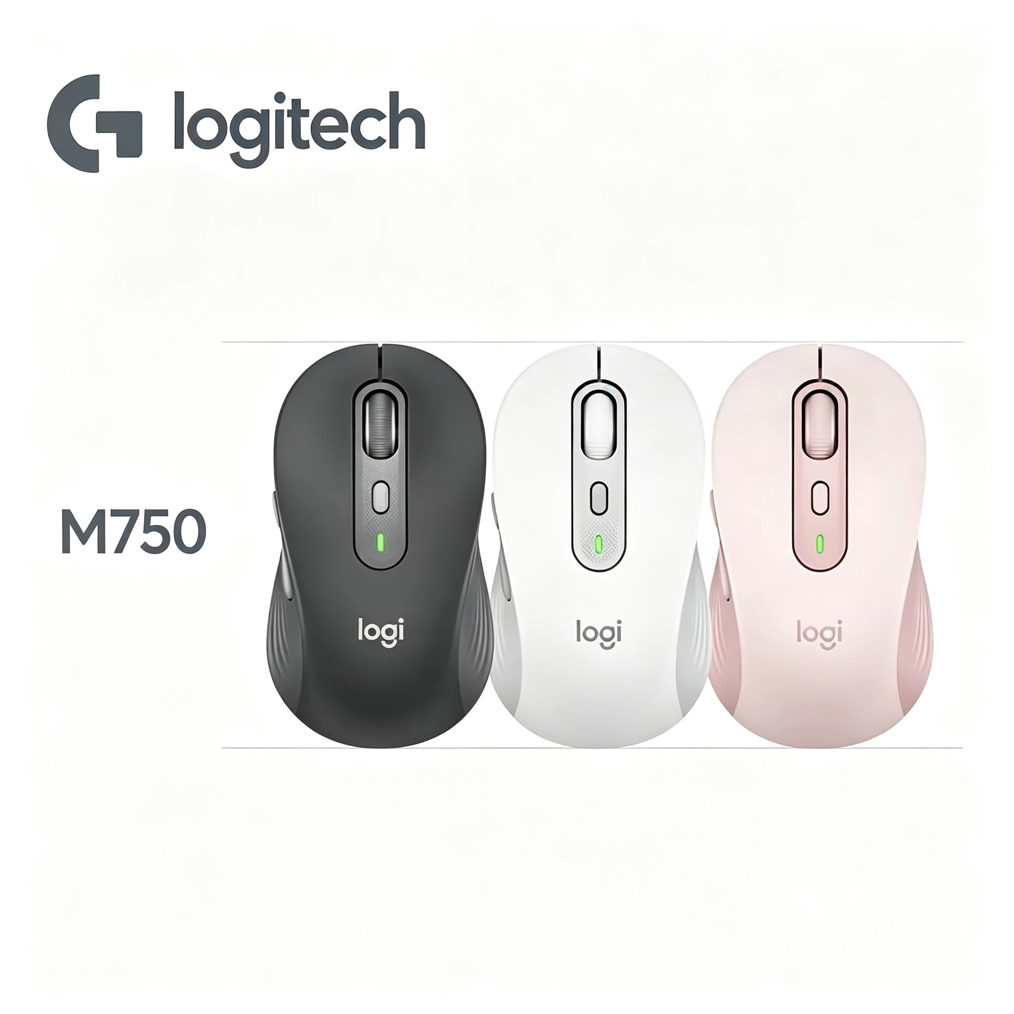 Logitech M750 Wireless Mice With Smart Adaptive Scroll Wheel,Multi‑Pair Up To 3 Devices,SilentTouch Clicks Tunable DPI For Windo