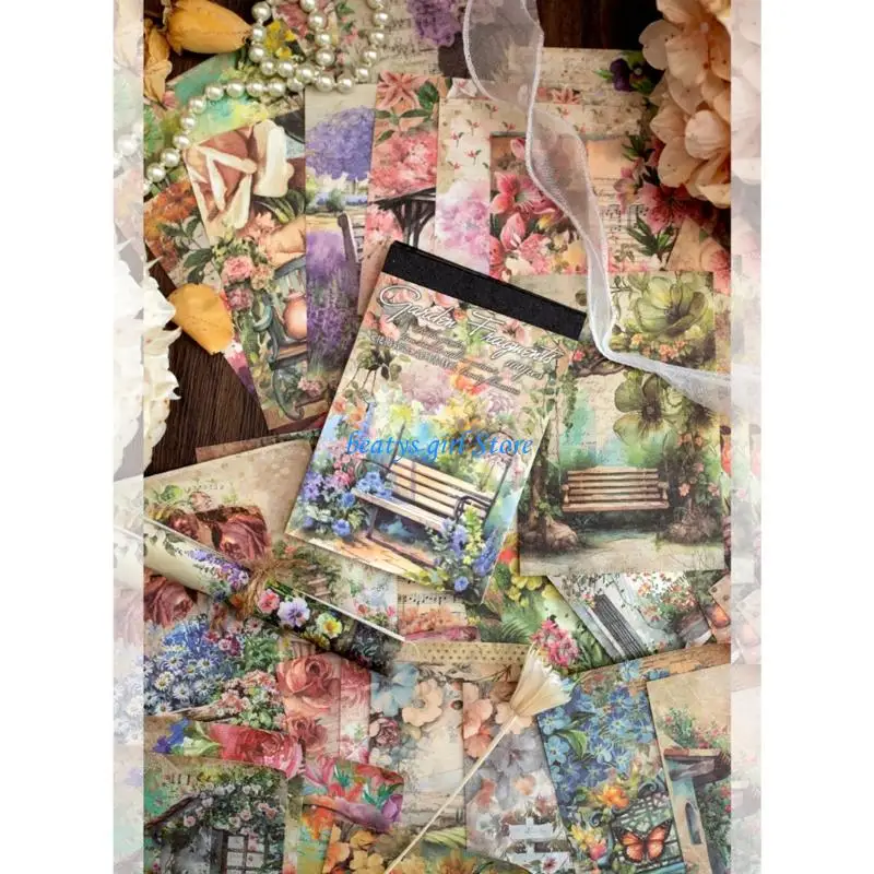 C7ab 100 folhas papel artístico para scrapbook, diário, papel fundo para scrapbooking, fazer cartão, enfeite livro