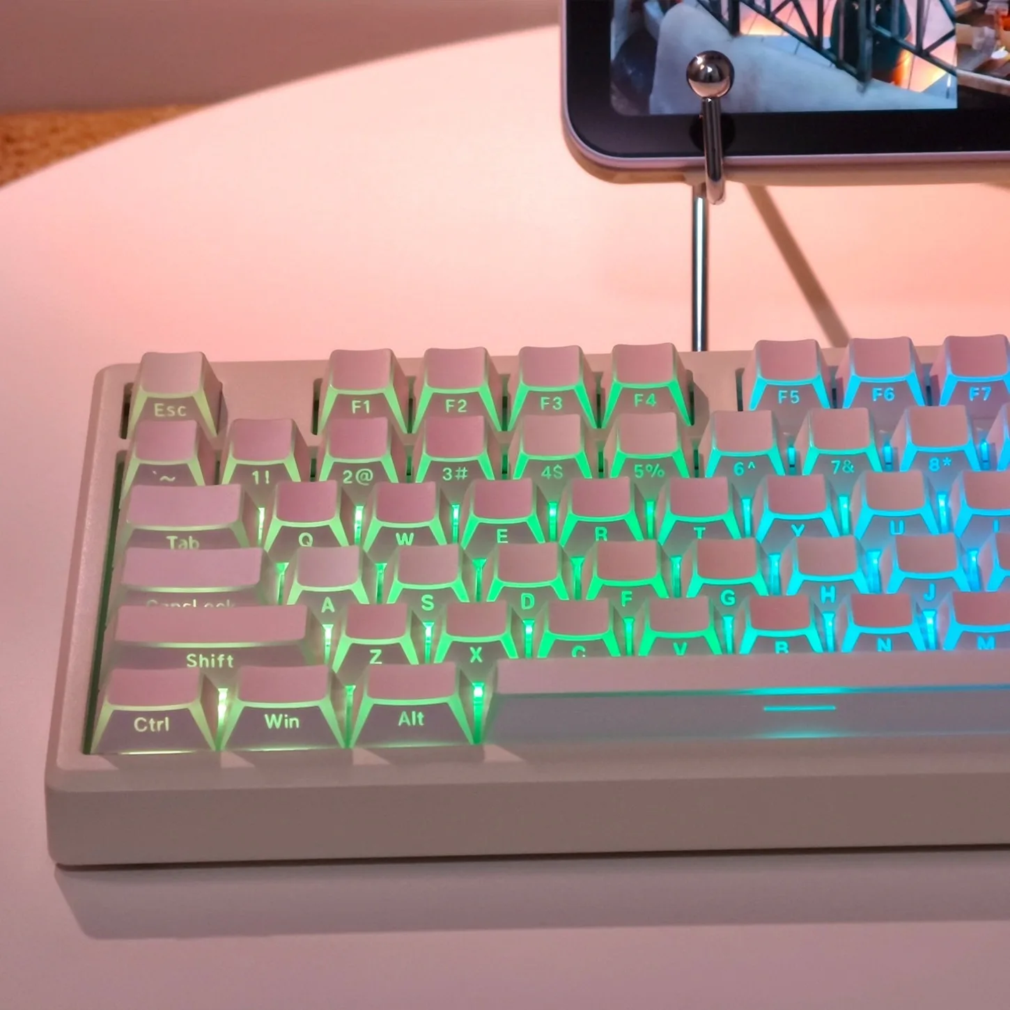 Encountering The Folding Shadow Water Chestnut Cherry Keycap PBT Side Transparent Compatible with Wooting Mechanical Keyboard
