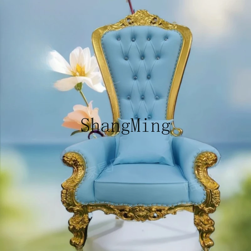 SM's new Internet celebrity live streaming host queen chair luxury image high back photography prop chair